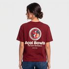 Ladies' Maroon Cotton Round Neck Regular T-Shirt, मरून, small