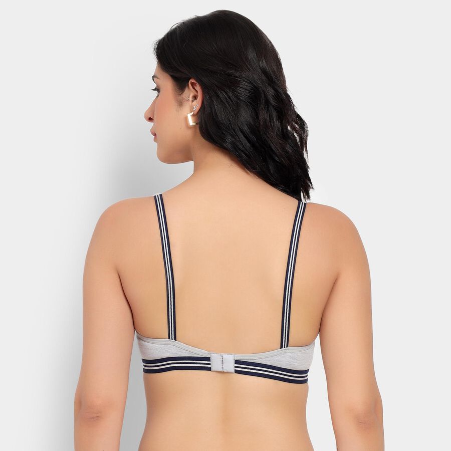 Ladies' Bra, Melange Light Grey, large image number null