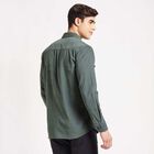 Cotton Solid Casual Shirt, Dark Green, small image number null