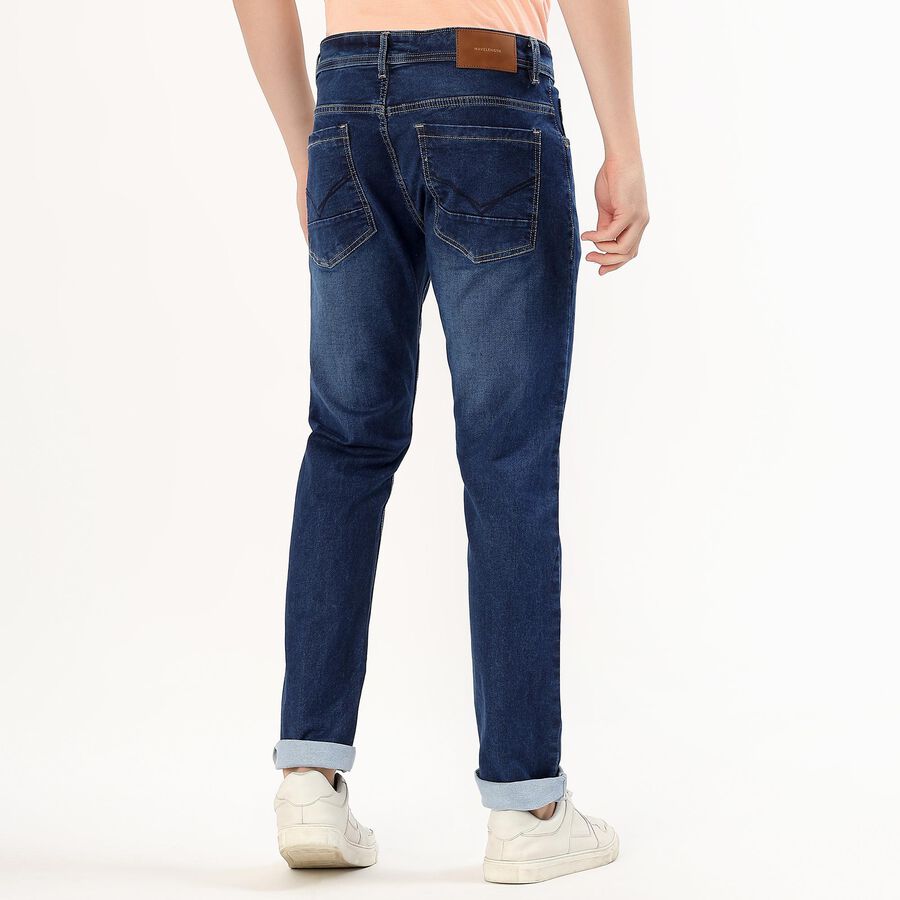 Men's Dark Blue Skinny Fit Jeans, गहरा नीला, large image number null