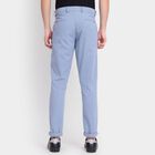 Men's 100% Cotton Slim Fit Casual Trousers , हल्का नीला, small image number null