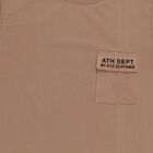Boys Muted Beige Round Neck Casual T-Shirt, गहरा पीला, small image number null