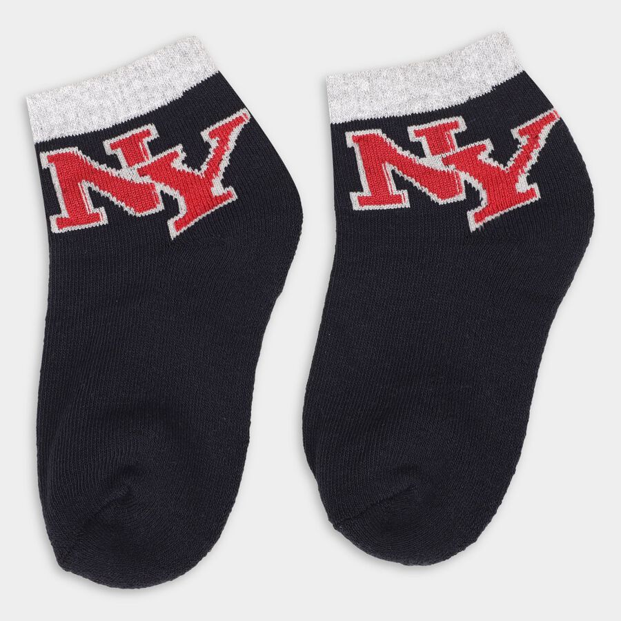 Boys' Socks (Pack of 2), Navy Blue, large image number null