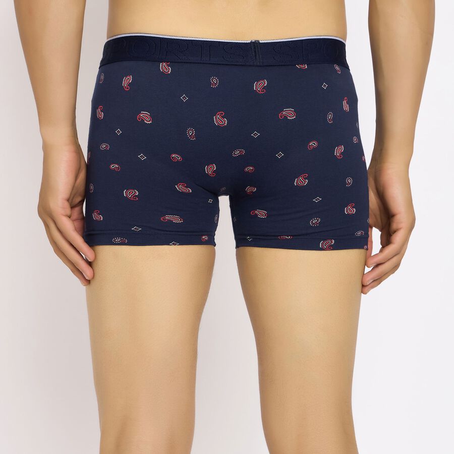 Men's 100% Cotton Trunks, Navy Blue, large