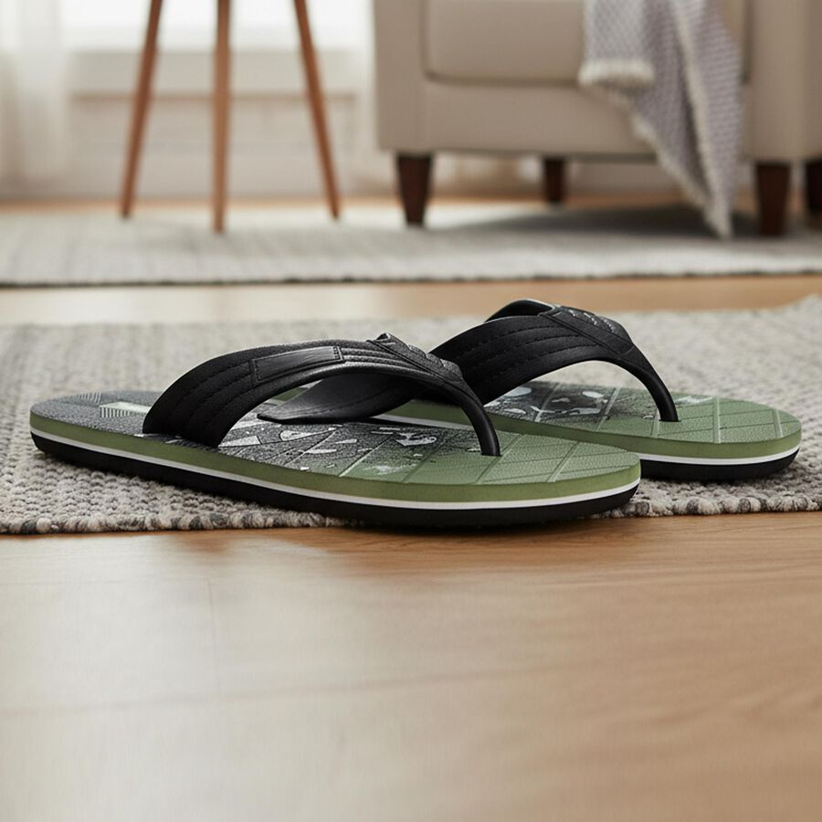 Men's Slipper, ओलिव, large