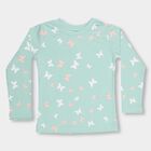 Girls' Light Mint Green Round Neck Casual Top, हल्का हरा, small image number null