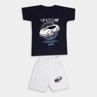 Boys' 100% Cotton Knit Baba Suit , Navy Blue, small image number null