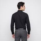 Men's Black Slim Fit Formal Shirt, काला, small