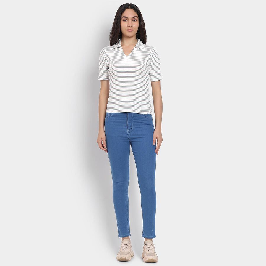Ladies' Jeans, मध्यम नीला, large image number null