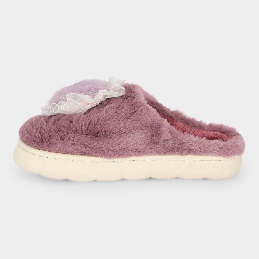 Women's Purple Slip-On House Slippers, बैंगनी, large