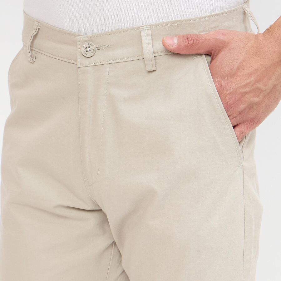 Men's Slim Fit Casual Trousers, Silver, large