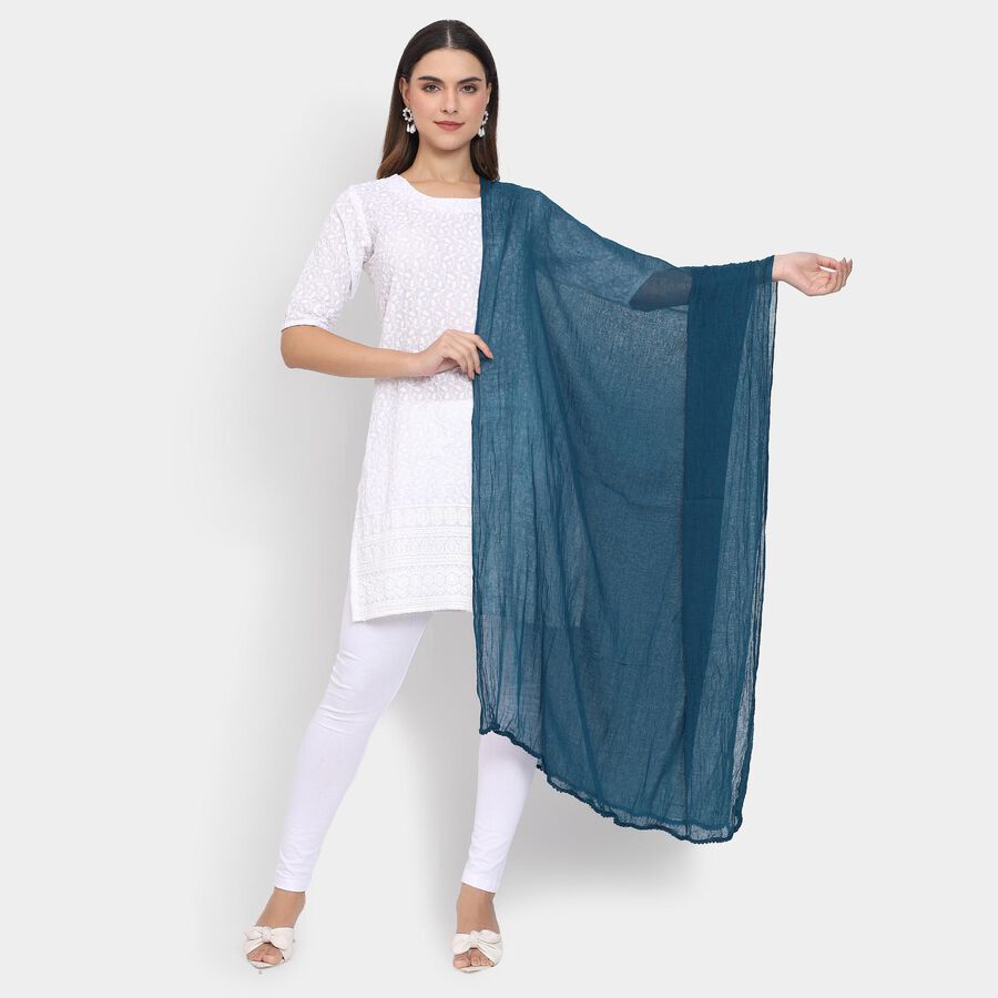 Ladies' Dupatta, टील ब्लू, large image number null