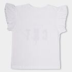 Girls' 100% Cotton T-Shirt , White, small image number null