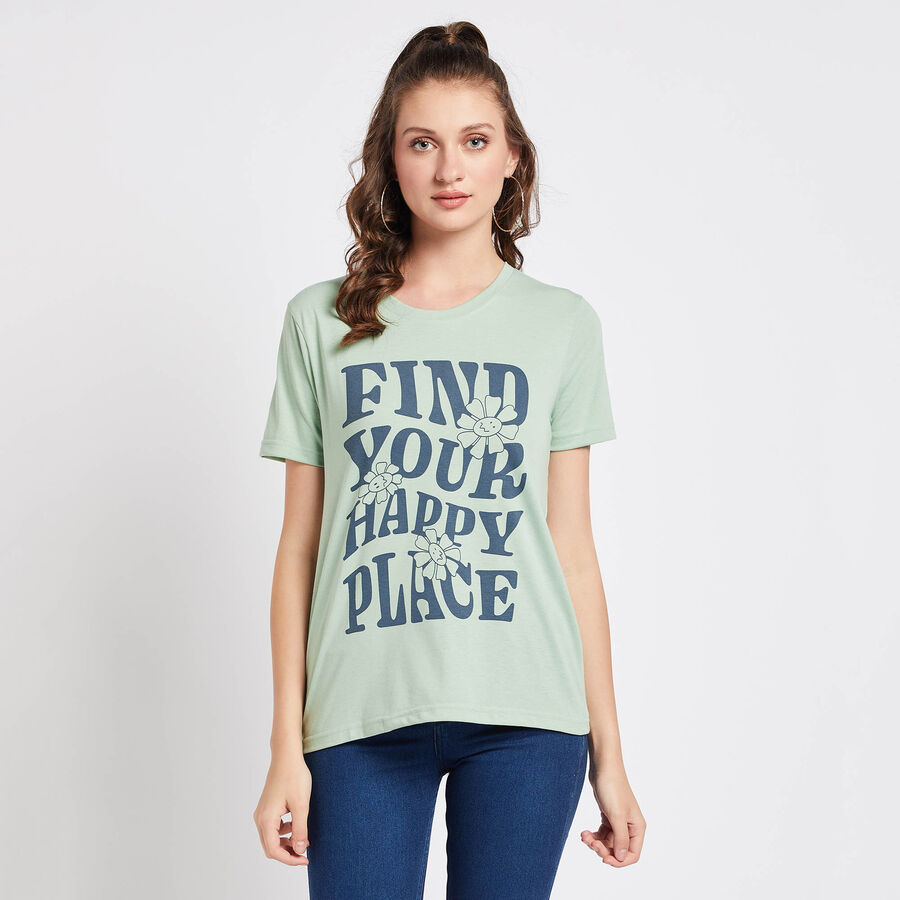 Round Neck T-Shirt, Light Green, large image number null