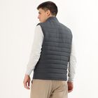 Men's Dark Grey High Neck Sleeveless Jacket, Dark Grey, small image number null