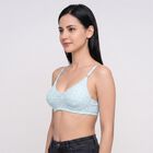 Women's Light Blue Cotton Blend Everyday Bralette, Light Blue, small