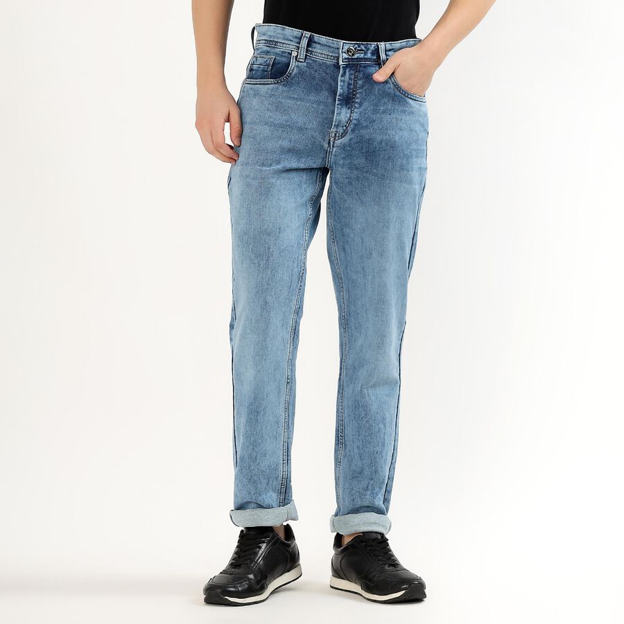 Men's Skinny Jeans, Mid Blue, large