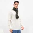 Men's Muted Forest Green Acrylic Checkered Muffler, Olive, small image number null