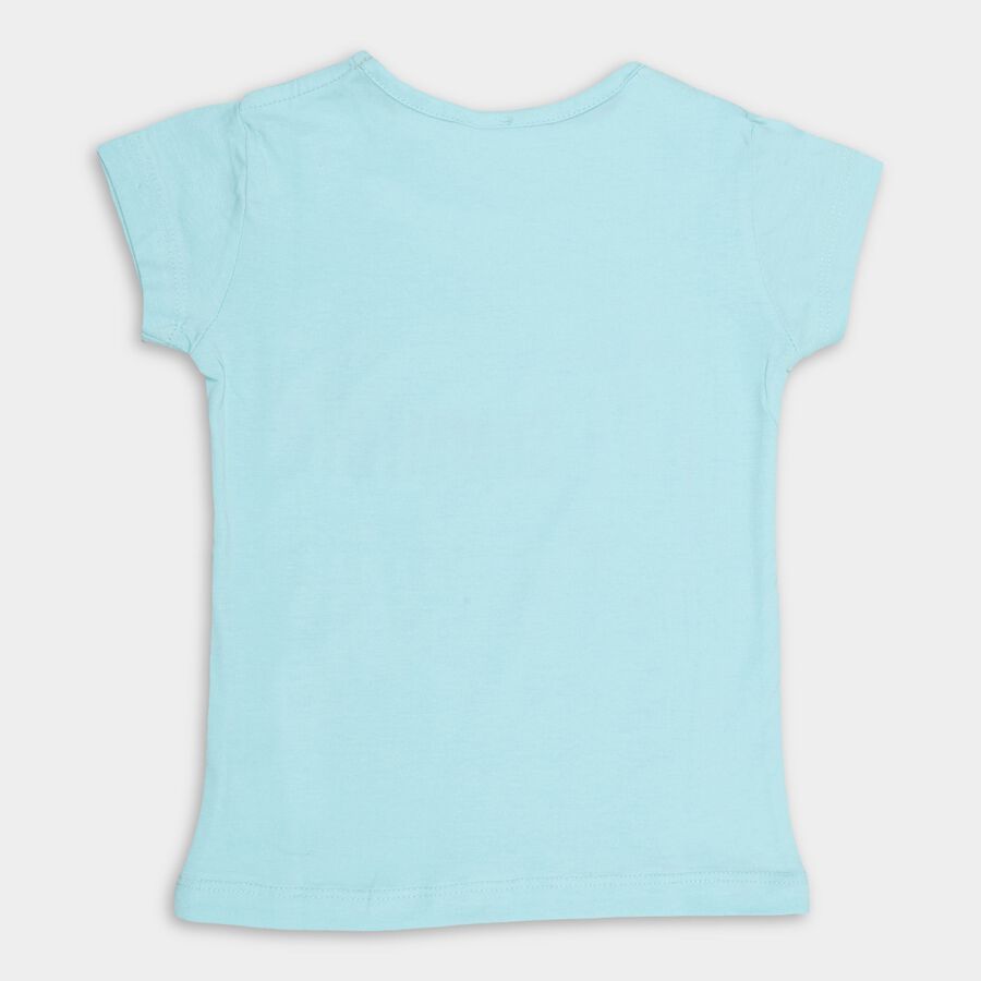 Girls' 100% Cotton T-Shirt , Aqua, large image number null