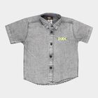 Boys Solid Casual Shirt, Dark Grey, small image number null