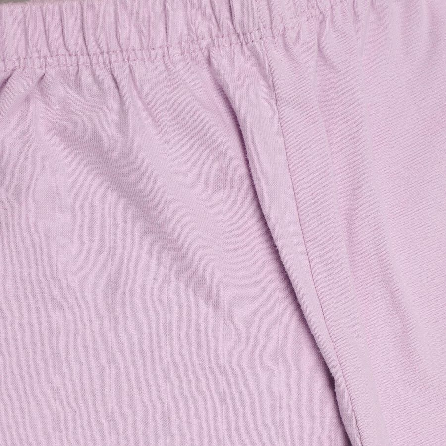 Infants' White Cotton Floral Top and Capri Set, Lilac, large image number null