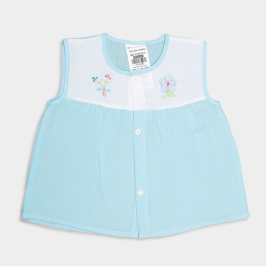 Infants Printed Regular Collar Shirt, Light Blue, large image number null