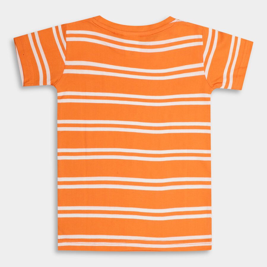 Boys' 100% Cotton Half Sleeves T-Shirt , नारंगी, large image number null