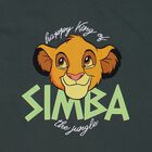 Boys' Olive Cotton Round Neck Simba Printed T-Shirt, ओलिव, small