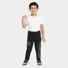 Boys' Black Straight Fit Graphic Printed Pyjama, काला, small