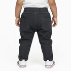 Infants Dark Charcoal Black Regular Fit Elastic Waist Jeans, गहरा ग्रे, small image number null