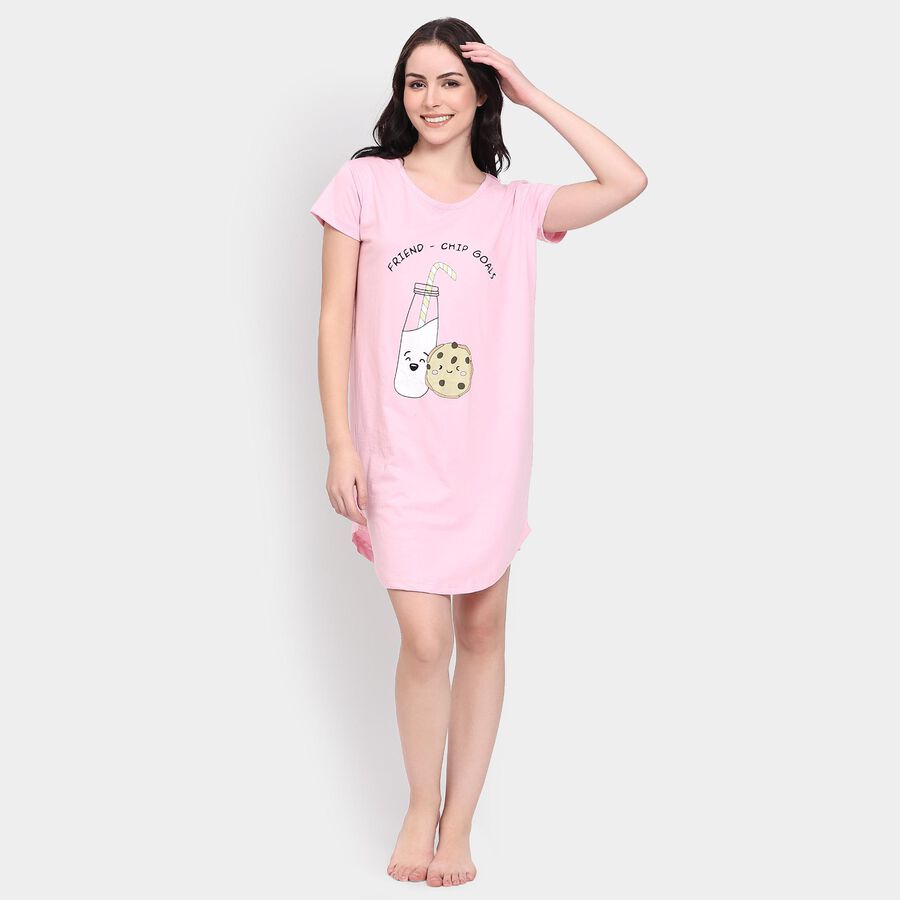 Ladies' Nighty, Light Pink, large image number null
