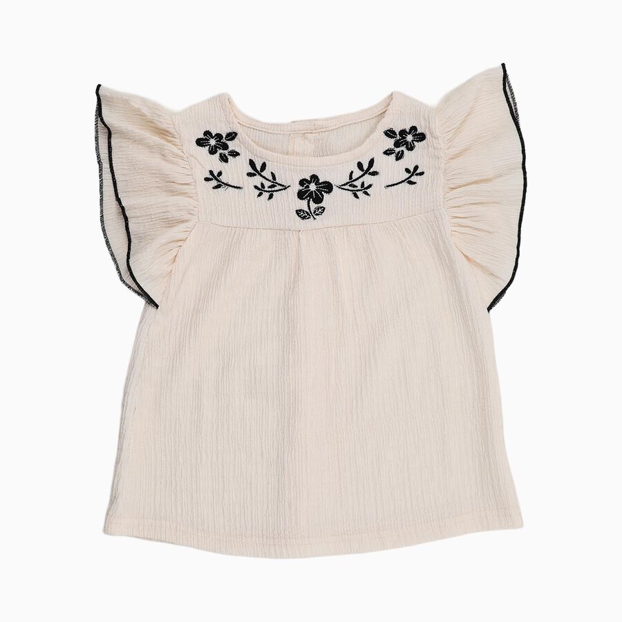Girls' T-Shirt, ऑफ व्हाइट, large