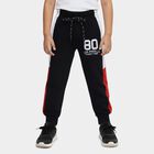 Boys' Navy Blue Regular Fit Colour Blocked Pyjama, Navy Blue, small