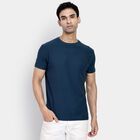 Men's Round Neck Half Sleeves T-Shirt, टील ब्लू, small image number null
