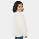Girls Snow White Classic Casual Jacket, सफ़ेद, small image number null