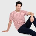 Men's Light Pink Cotton Round Neck Regular T-Shirt, Light Pink, small