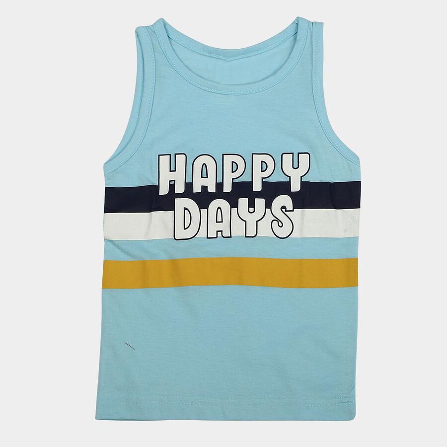 Boys Light Blue Round Neck Casual Boys T-Shirt, हल्का नीला, large