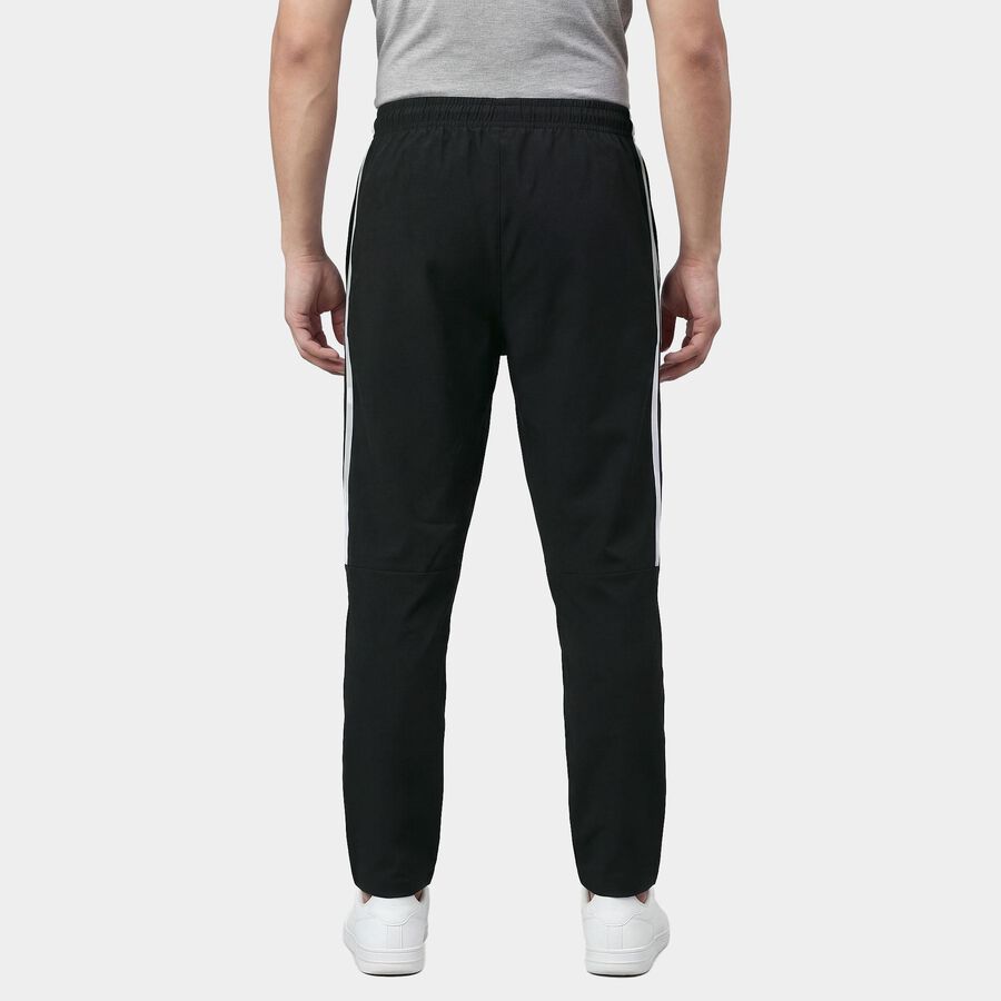 Men's Olive Slim Fit Side-Striped Track Pants, Olive, large