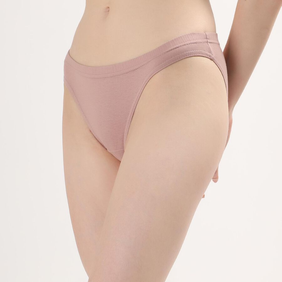 Ladies' 100% Cotton Panty , Brown, large image number null