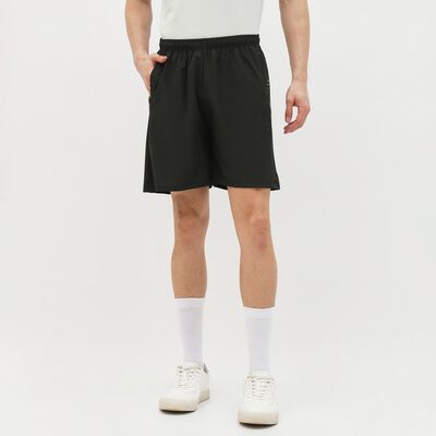 Men's Jet Black Regular Fit Reflective Sports Bermuda Shorts