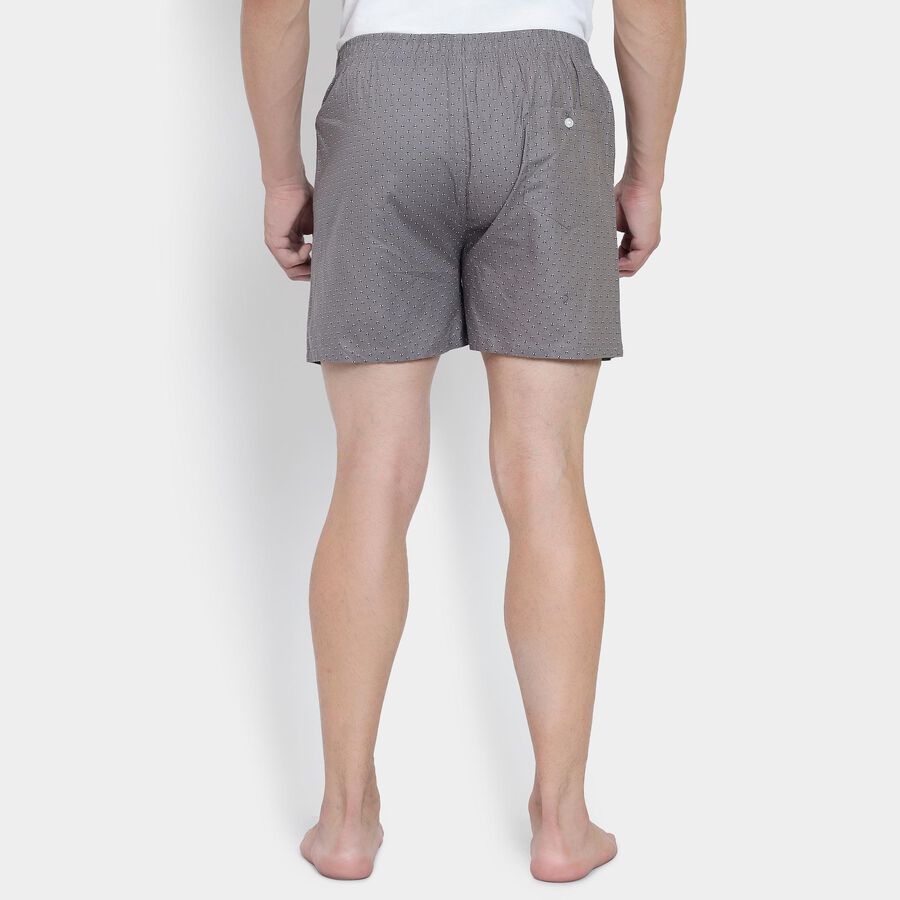 Men's 100% Cotton Boxers , Dark Grey, large