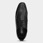 Men's Jet Black Lace-Up Formal Shoes, काला, small