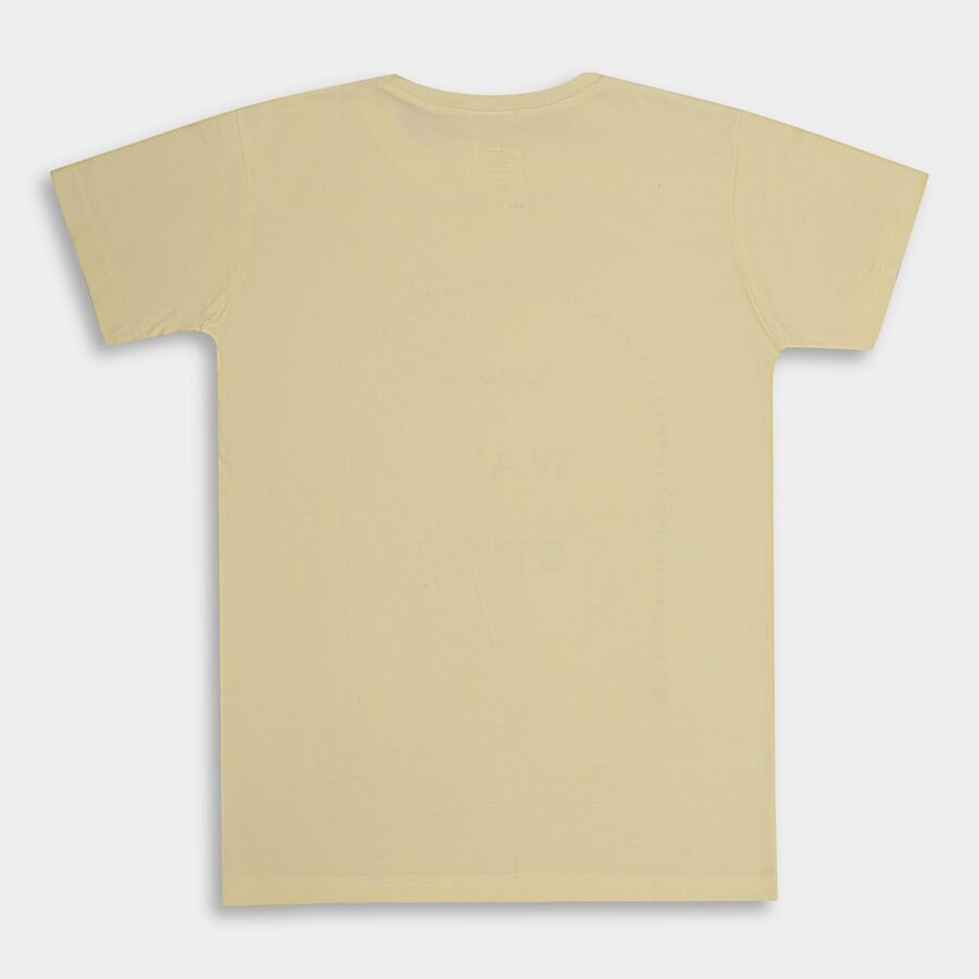 Boys' Half Sleeves T-Shirt , पीला, large image number null