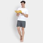 Men's 100% Cotton Boxers , Navy Blue, small