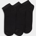 Men's Socks (Pack of 3), काला, small