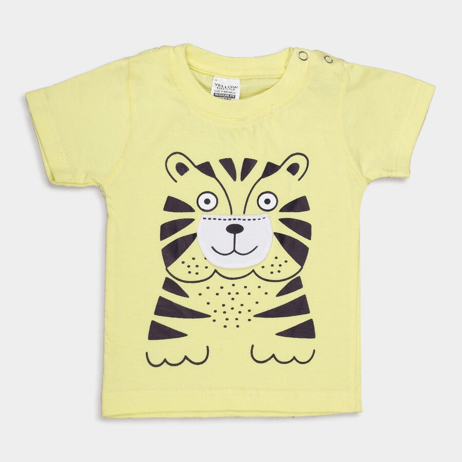 Infants Cotton Printed Baba Suit, Yellow, large image number null
