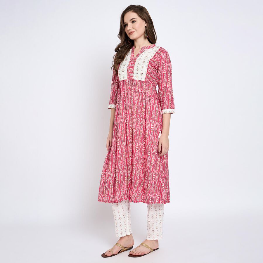 Ladies' Kurta Pyjama Set, Fuchsia, large image number null