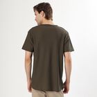 Men's Olive Henley Neck Casual T-Shirt, ओलिव, small image number null