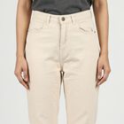 Women's White Straight Fit Classic Jeans, Off White, small