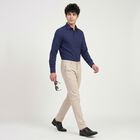 Men's Silver Slim Fit Chino Trousers, सिल्वर, small